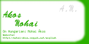 akos mohai business card